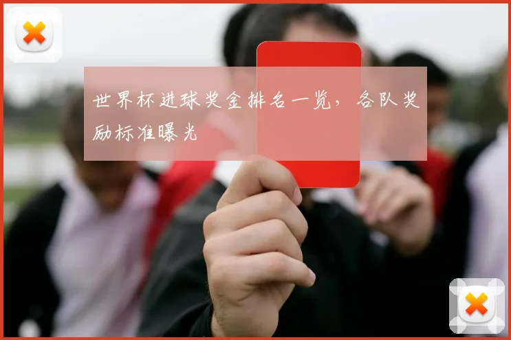 世界杯进球奖金排名一览,各队奖励标准曝光